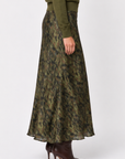 Elenia Skirt (Dark Green Pattern)