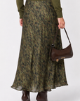 Elenia Skirt (Dark Green Pattern)