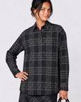 Marianne Top (Black Plaid)