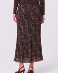 Elenia Skirt (Dark Brown Pattern)
