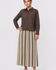 Parker Skirt (Brown/Navy)