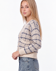 Miro Cardigan (White Blue)