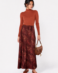 Elenia Skirt (Burgundy Pattern)