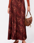 Elenia Skirt (Burgundy Pattern)