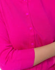 3/4 Sleeve Knit Cardigan (Fuchsia) - Top - Yakira Bella