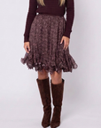 Sandy Skirt 23" (Burgundy Pattern)