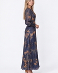 Layla Dress (Purple Flower)