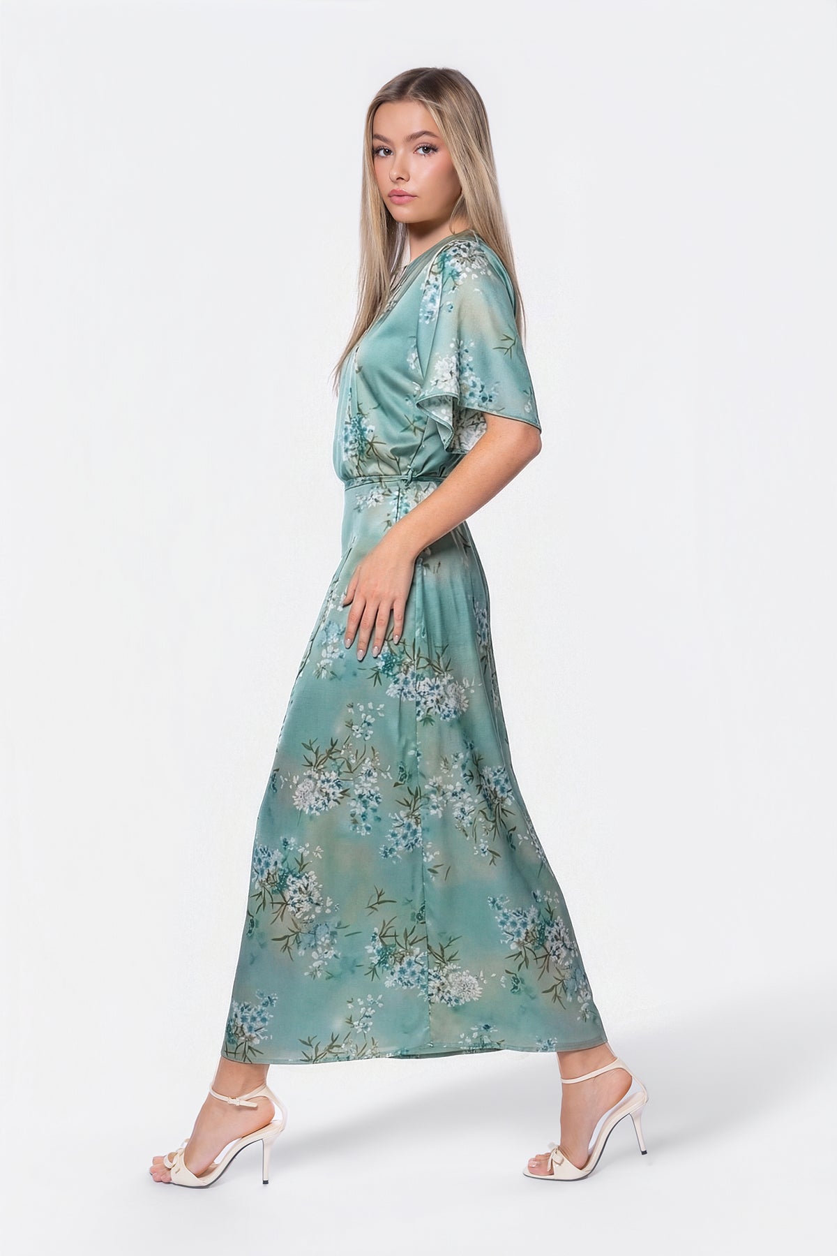 Juniper Dress (Green Flower) M Juniper Dress (Green Flower) M