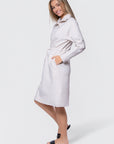 Mina Half Zip Dress 42" (Ivory Heather)
