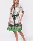 Elma Dress (Ivory Green)