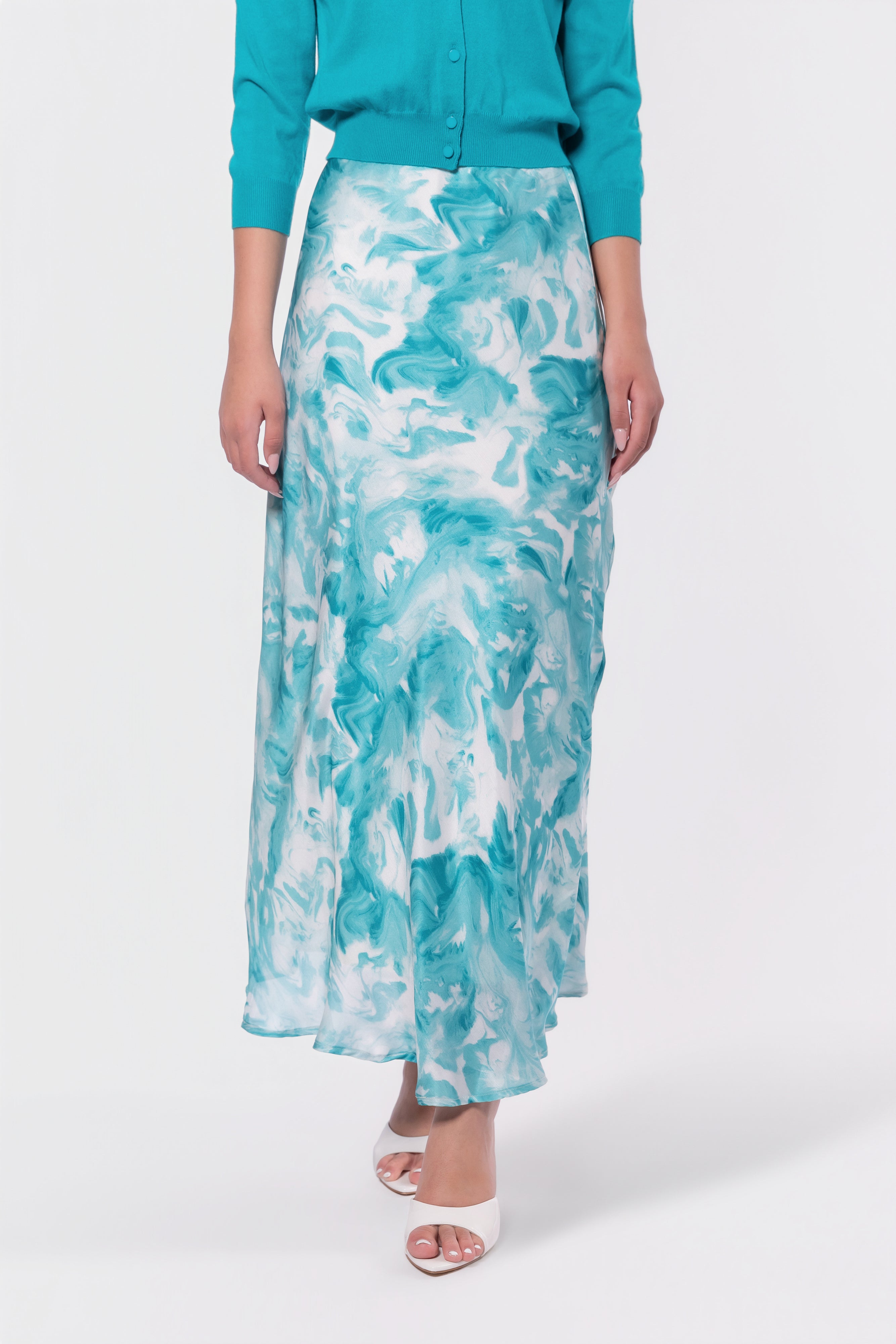 Lisa Skirt (Teal Green Pattern) – Yakira Bella