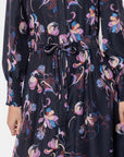 Connie Dress (Black Flower)