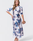Audrey Dress Short Sleeve (Ivory Purple)