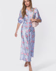 Audrey Dress Short Sleeve (Blue Ground)