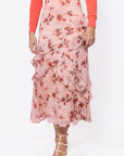 Zella Skirt (Peach Flower)