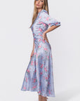 Audrey Dress Short Sleeve (Blue Ground)