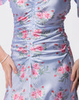 Audrey Dress Short Sleeve (Blue Ground)