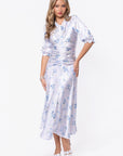 Audrey Dress Short Sleeve (White/Blue)