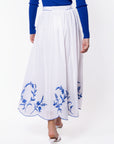 Raya Skirt (White/Blue)