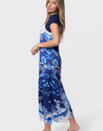 Paula Dress (Blue Ground)