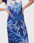 Paula Dress (Blue Ground)
