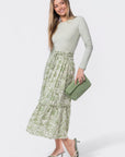 Nancy Skirt (White/Green)