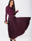 Astra Skirt (Burgundy)