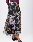 Josephine Skirt (Black Flower)