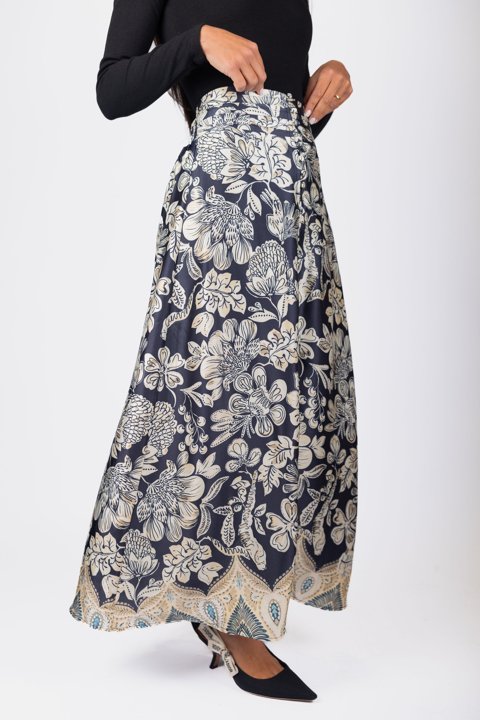 Josephine Skirt (Navy Pattern)