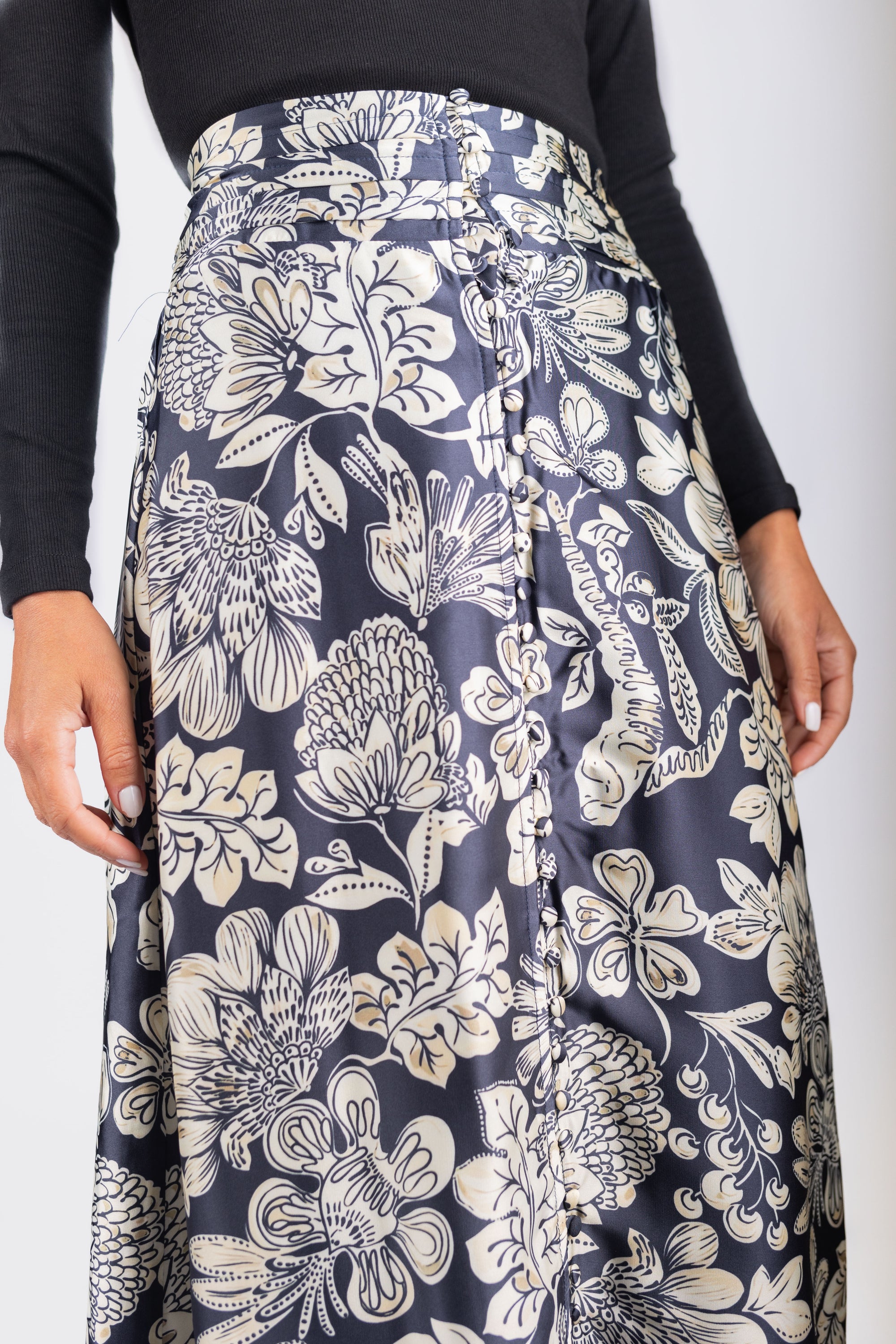 Josephine Skirt (Navy Pattern)