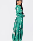 AUDREY DRESS LONG SLEEVE (GREEN FLOWER)
