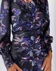 Audrey Dress Long Sleeve (Black Pattern)