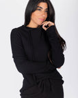 Callie Ribbed Top (Black)