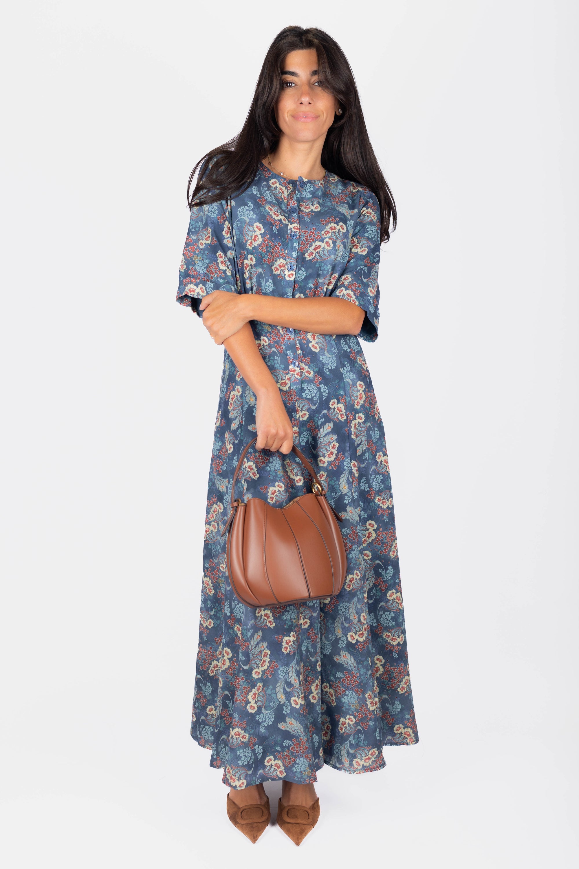 Shana Dress (Blue Pattern)
