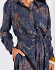 Lexi Dress 53" (Navy/Pattern)
