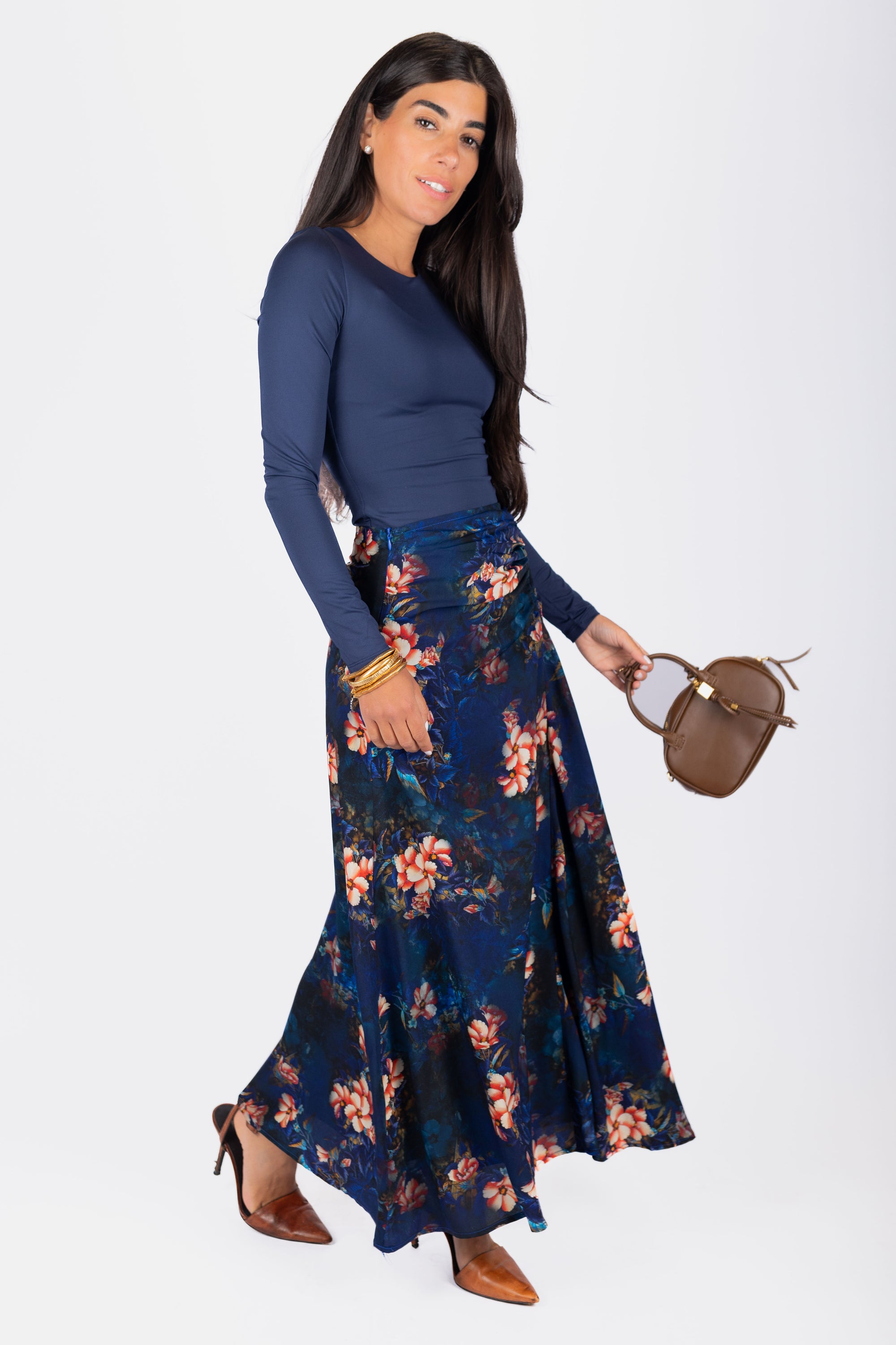 Adriana Skirt (Blue/Red)