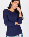 Romi Tee 3/4 Sleeve (Navy)