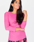 Romi Tee 3/4 Sleeve (Pink)