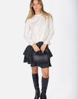 Tessa Skirt 20" (Black Polka Dot)
