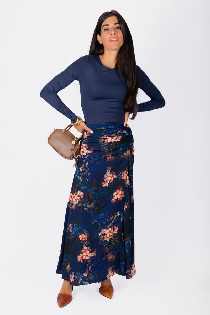Adriana Skirt (Blue/Red) - Skirt - Yakira Bella