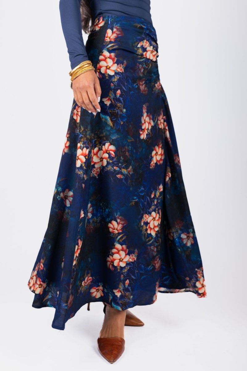 Adriana Skirt (Blue/Red) - Skirt - Yakira Bella