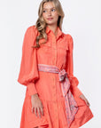 Alex Dress 37" (Coral/Pink) - Dress - Yakira Bella
