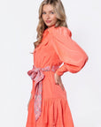 Alex Dress 37" (Coral/Pink) - Dress - Yakira Bella