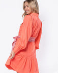 Alex Dress 37" (Coral/Pink) - Dress - Yakira Bella