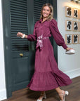 Alex Dress 53" (Burgundy) - Dress - Yakira Bella