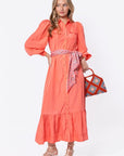 Alex Dress 53" (Coral Pink) - Dress - Yakira Bella