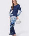 Alia Dress (Navy Ground) - Dress - Yakira Bella