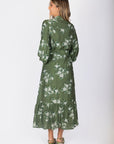 Alice Dress Long Sleeve 53" (Green Ground) - Dress - Yakira Bella
