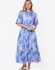 Alice Dress Short Sleeve (Blue Purple) - Dress - Yakira Bella