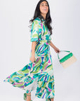 Alice Dress Short Sleeve (Green/Multi) - Dress - Yakira Bella